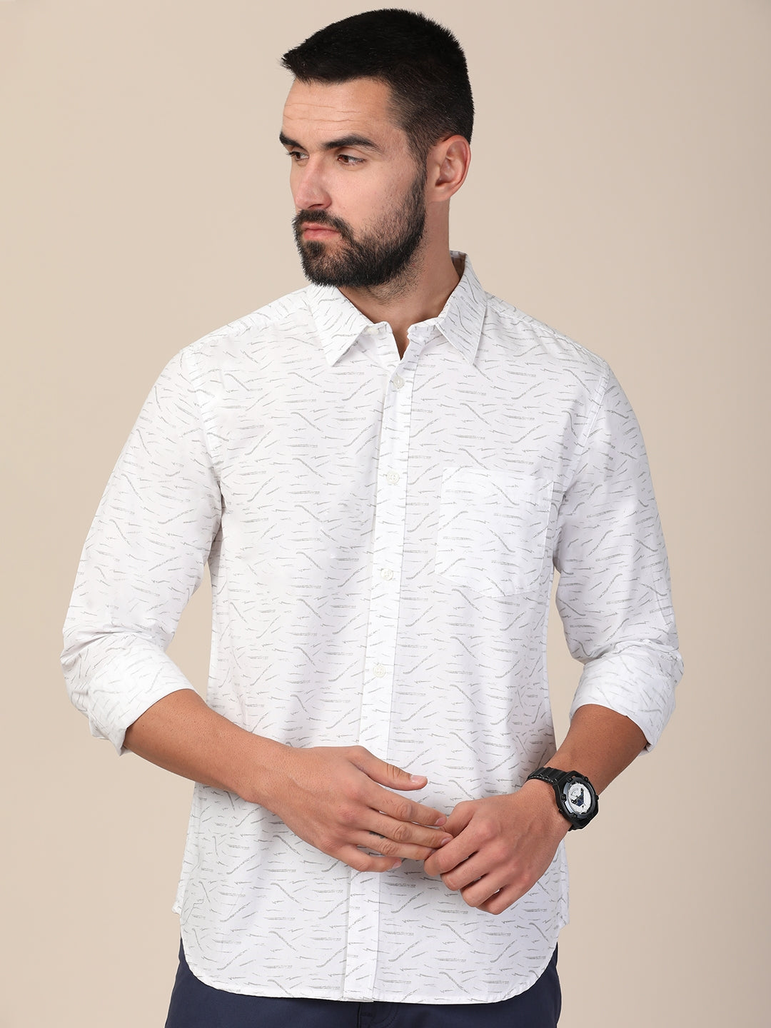 Mens Printed Slim Fit Shirts