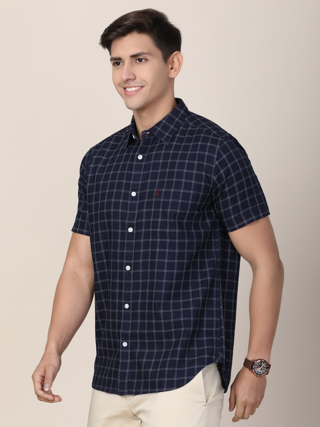 Marine Indigo Shirt Half Sleeves