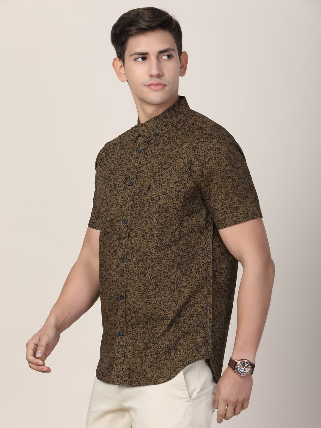Marine Print Shirt Half Sleeves