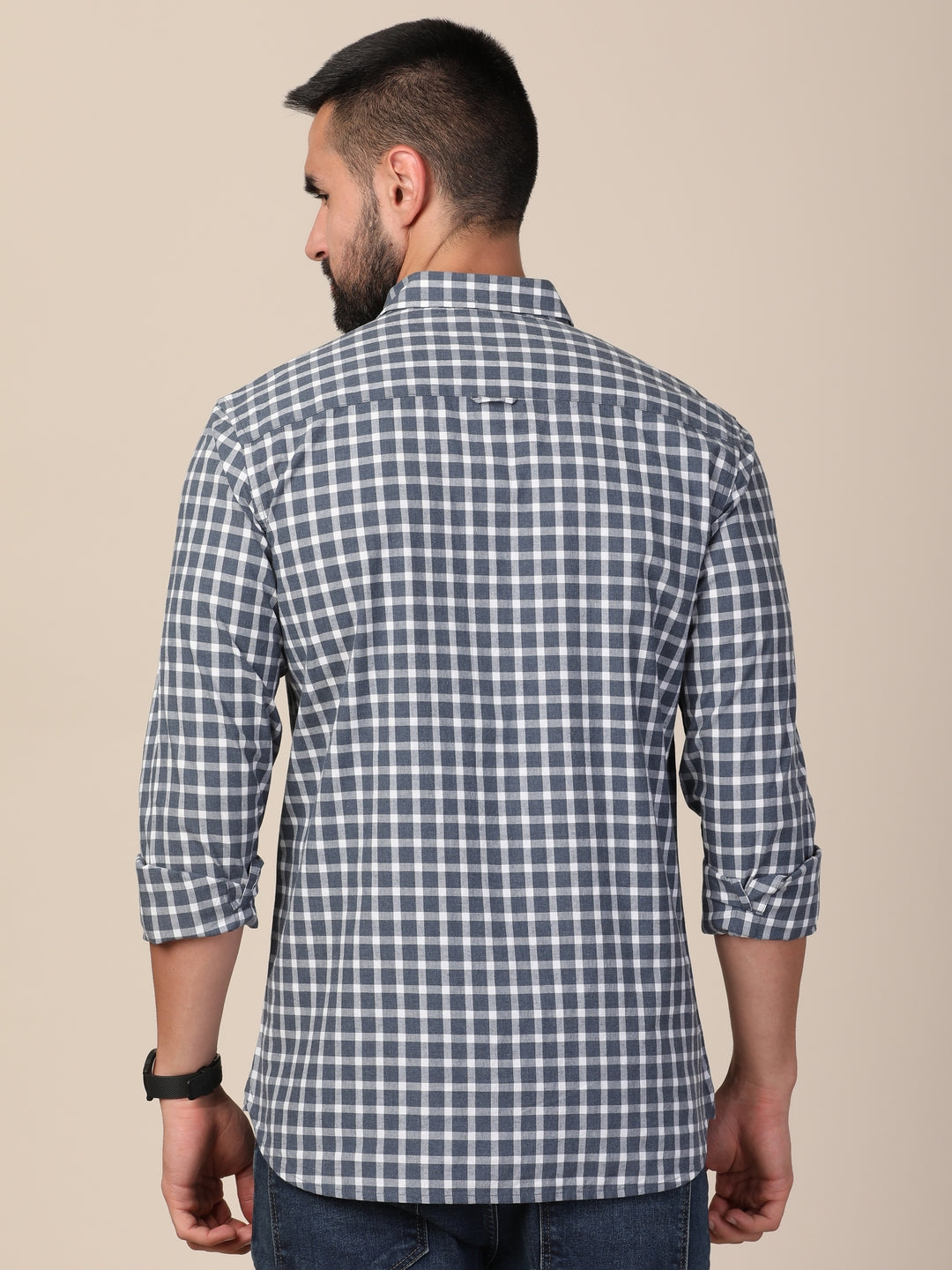 Mens Checks Slim Fit Shirts
