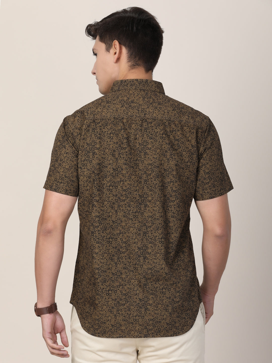 Marine Print Shirt Half Sleeves