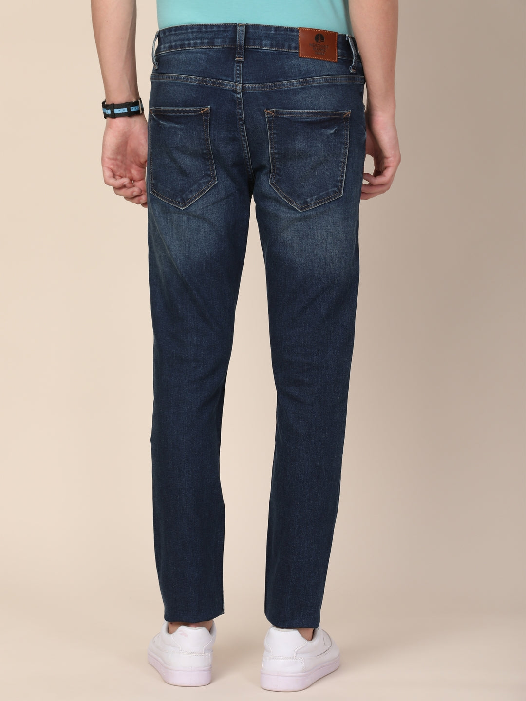 MERCHANT MARINE Men Blue Slim Fit Heavy Fade Jeans