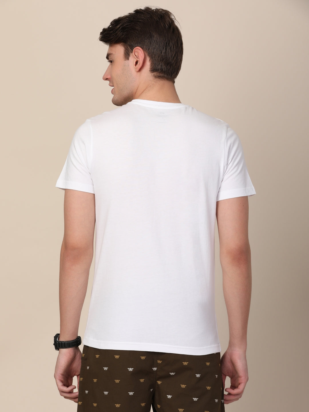 MERCHANT MARINE Men White Pure Cotton Outdoor T-shirt