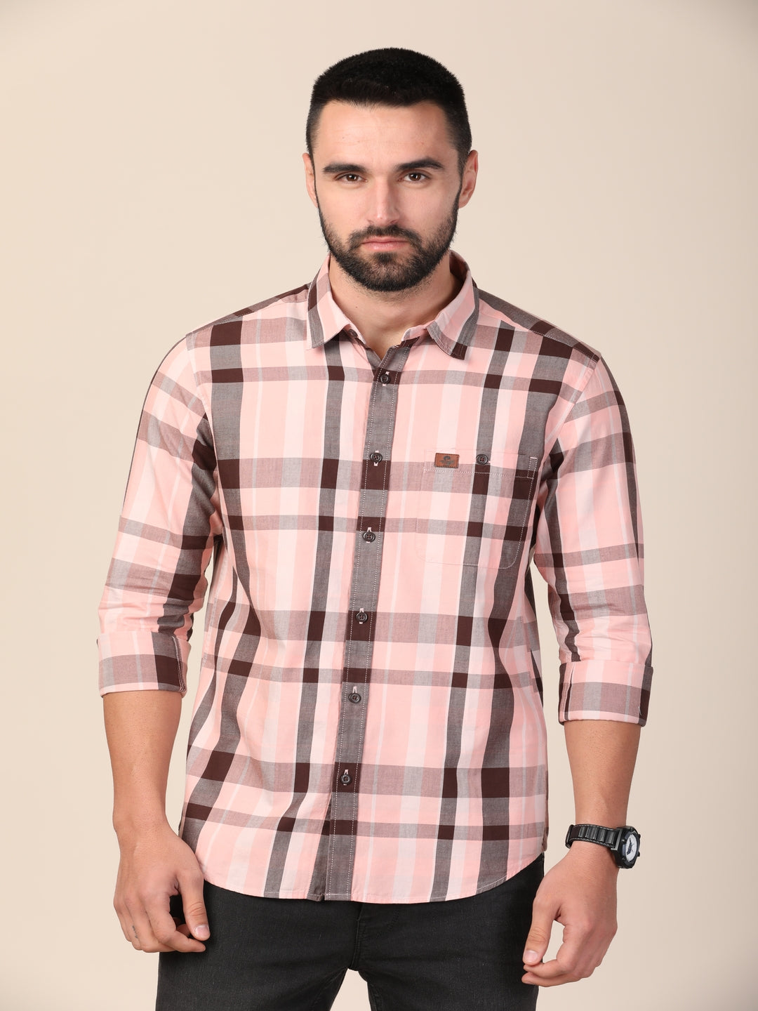 merchant-marine-men-pink-classic-slim-fit-tartan-checks-checked-casual-shirt