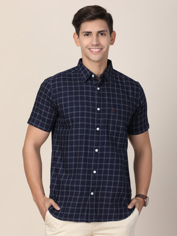 Marine Indigo Shirt Half Sleeves