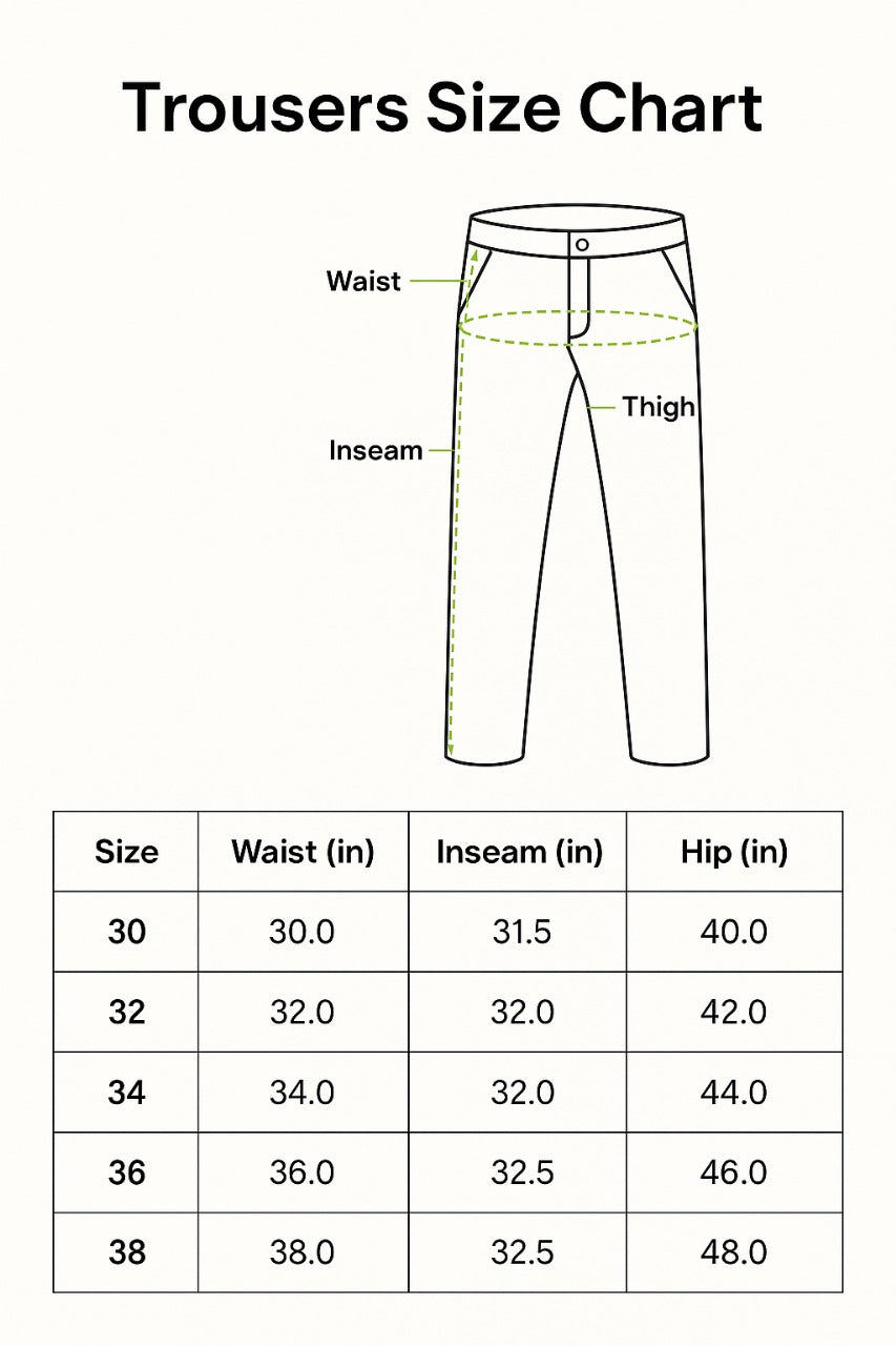 Size Chart for Trouser
