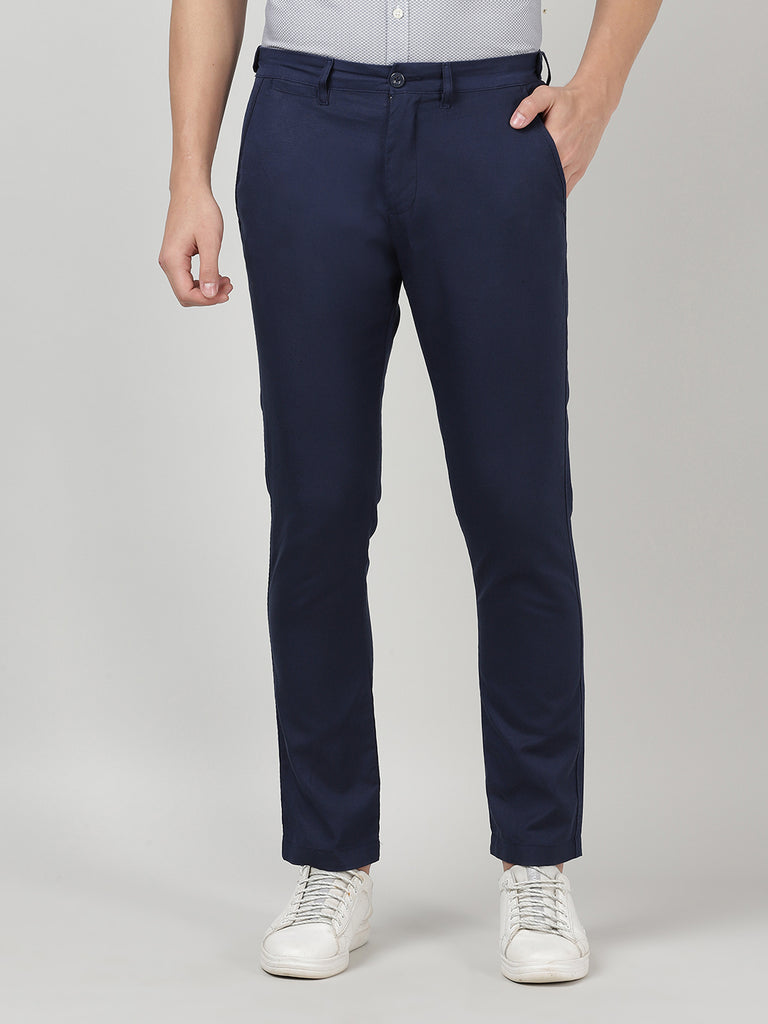 Formal Trouser Buy Men Blue Cotton Rayon Formal Trouser Online  Clithscom