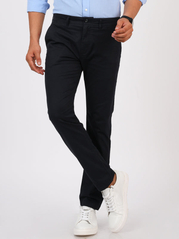 Relaxed Fit Cotton chinos - Black - Men | H&M IN