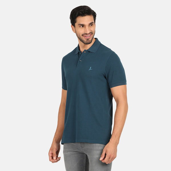 Men's Comfort Fit Polo T Shirt - Deep Lagoon