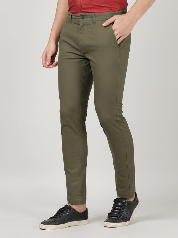 Buy CELIO Olive Solid Cotton Straight Fit Mens Trousers  Shoppers Stop