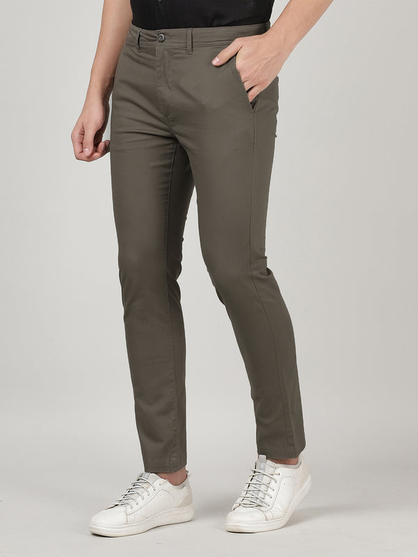 Grey Pants for Men Elastic Waist Cotton Trousers  Grey Chinos Uathayam