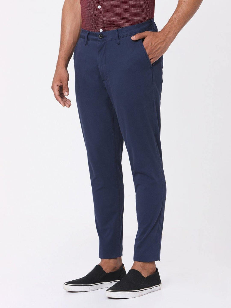 Relaxed Fit cotton chinos - Navy blue - Kids | H&M IN