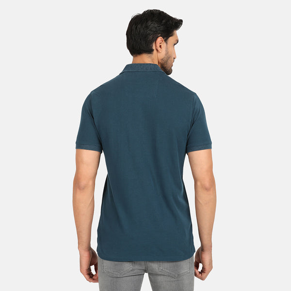 Men's Comfort Fit Polo T Shirt - Deep Lagoon