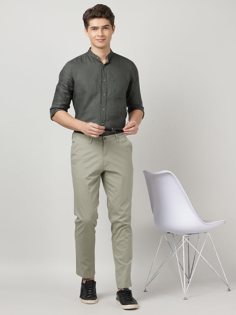 Buy Louis Philippe Sport Khaki Slim Fit Trousers for Mens Online @ Tata CLiQ